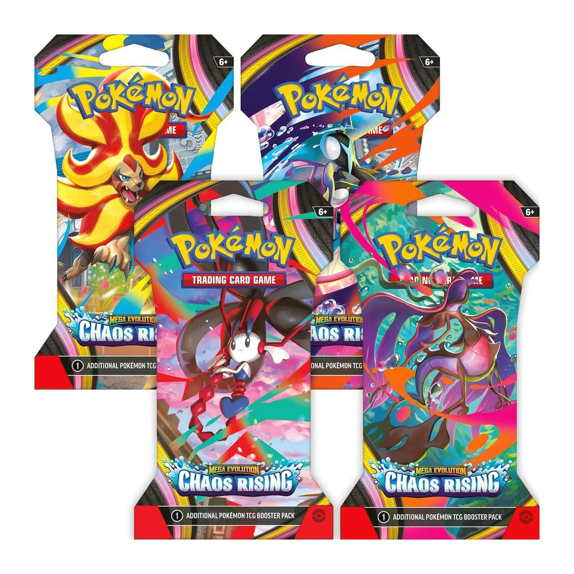 Sealed Pokémon TCG Chaos Rising Sleeved Booster, English sleeved booster