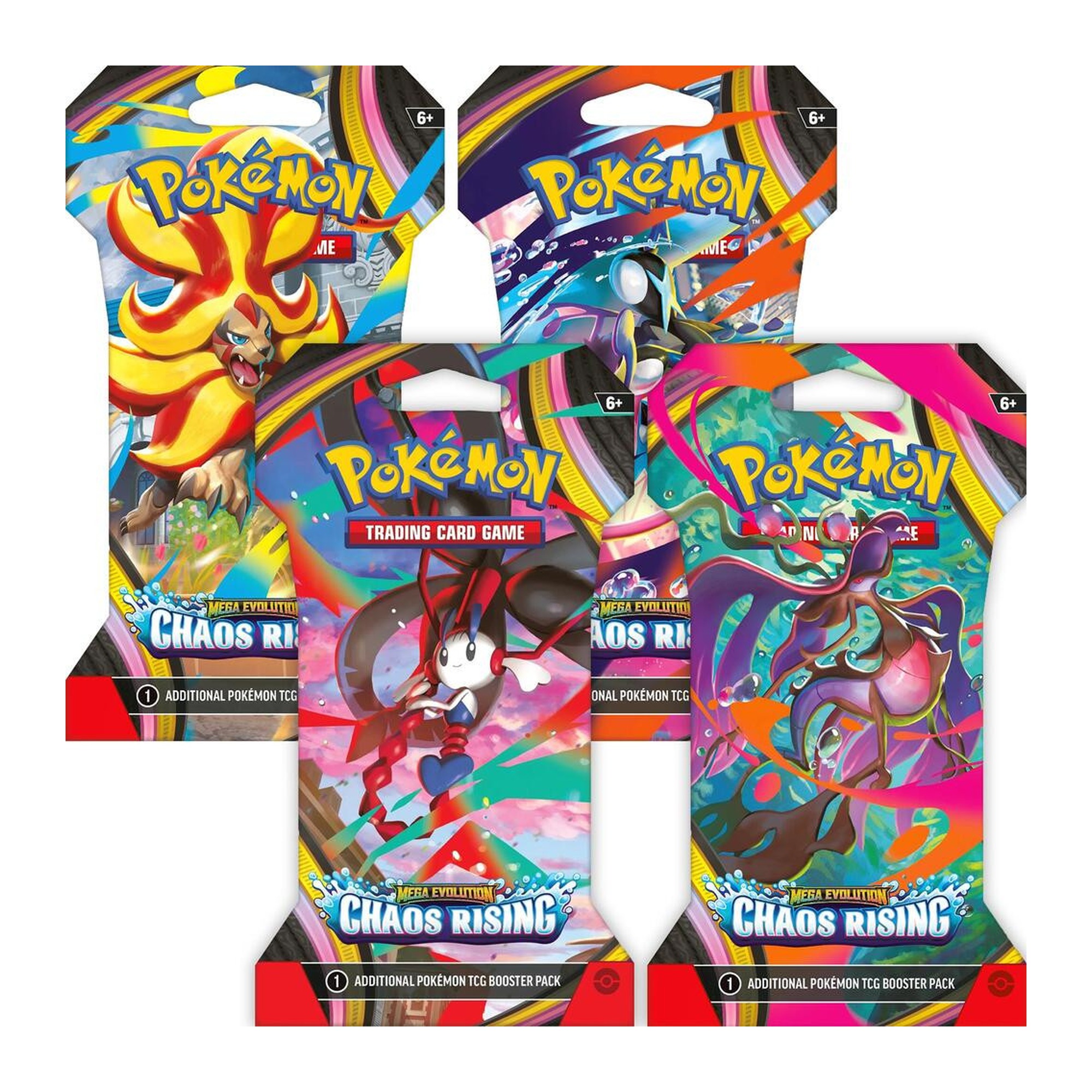 Sealed Pokémon TCG Chaos Rising Sleeved Booster, English sleeved booster