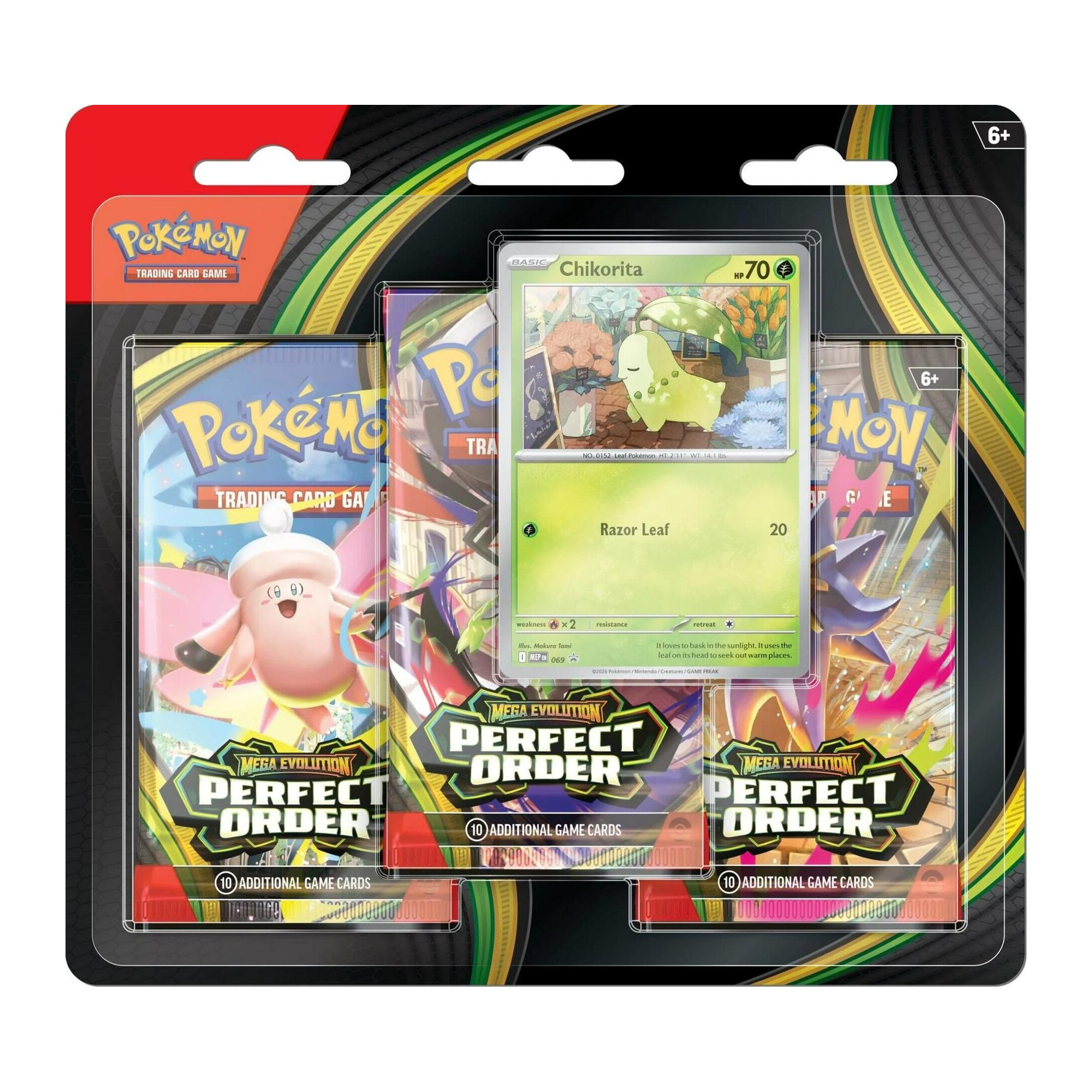 Sealed Pokémon TCG Perfect Order 3 Pack Blister, English 3-pack blister